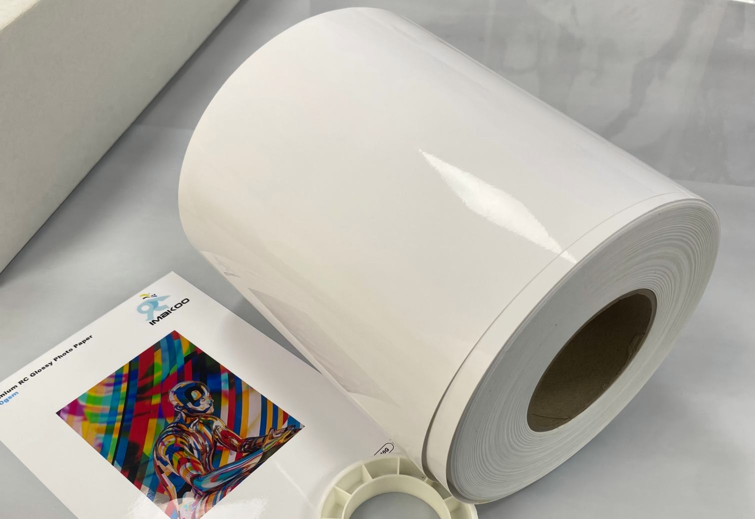 Inkjet Glossy Dry Paper Roll for Minilab